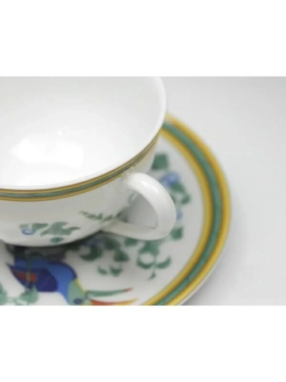 Hermes Toucan Tea Cup & Saucer Pair 316 Tea C S Set Luxury Western Tableware